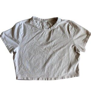 Cotton On Women's Pink and Cream Crop-top